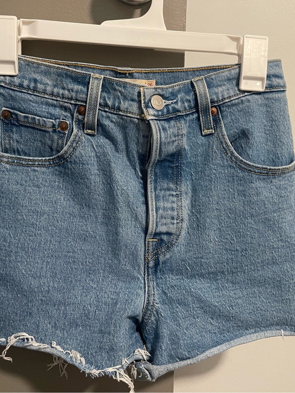 Levi's Light Blue Denim Cutoff Jean Shorts